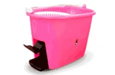 Balde giratorio rosa con pedal